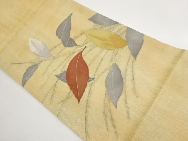 JAPANESE HIRAKI NAGOYA OBI FOR SUMMER / WOVEN PLANTS